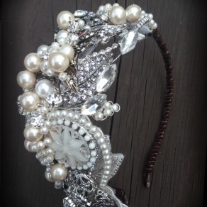 vintage pearl hairpiece tiara – Copy